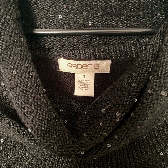 Arden B, Sparkle Sweater, black/gray  S - Picture 4 of 4